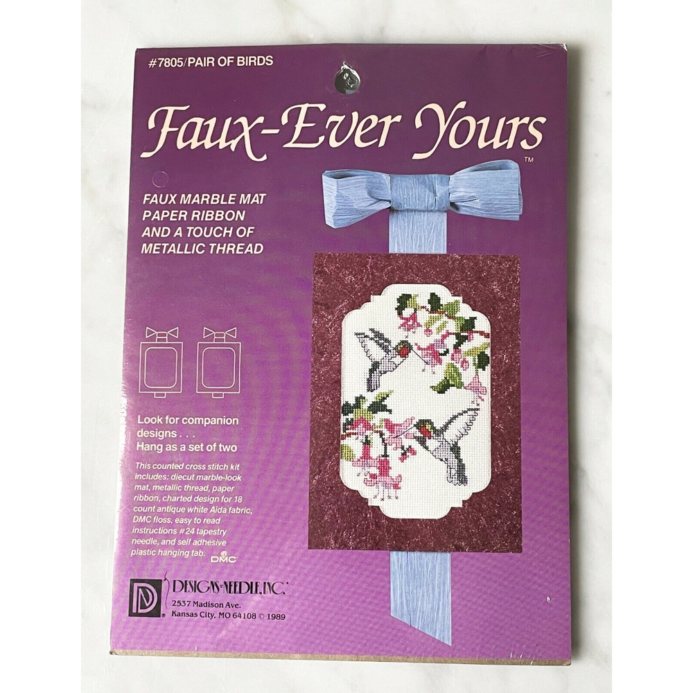Designs For The Needle Pair of Birds Faux-Ever Yours Counted Cross Stitch Kit